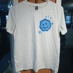 Shein Women's "Enjoy The Little Things" Paint Blotch T-shirt. Size XS